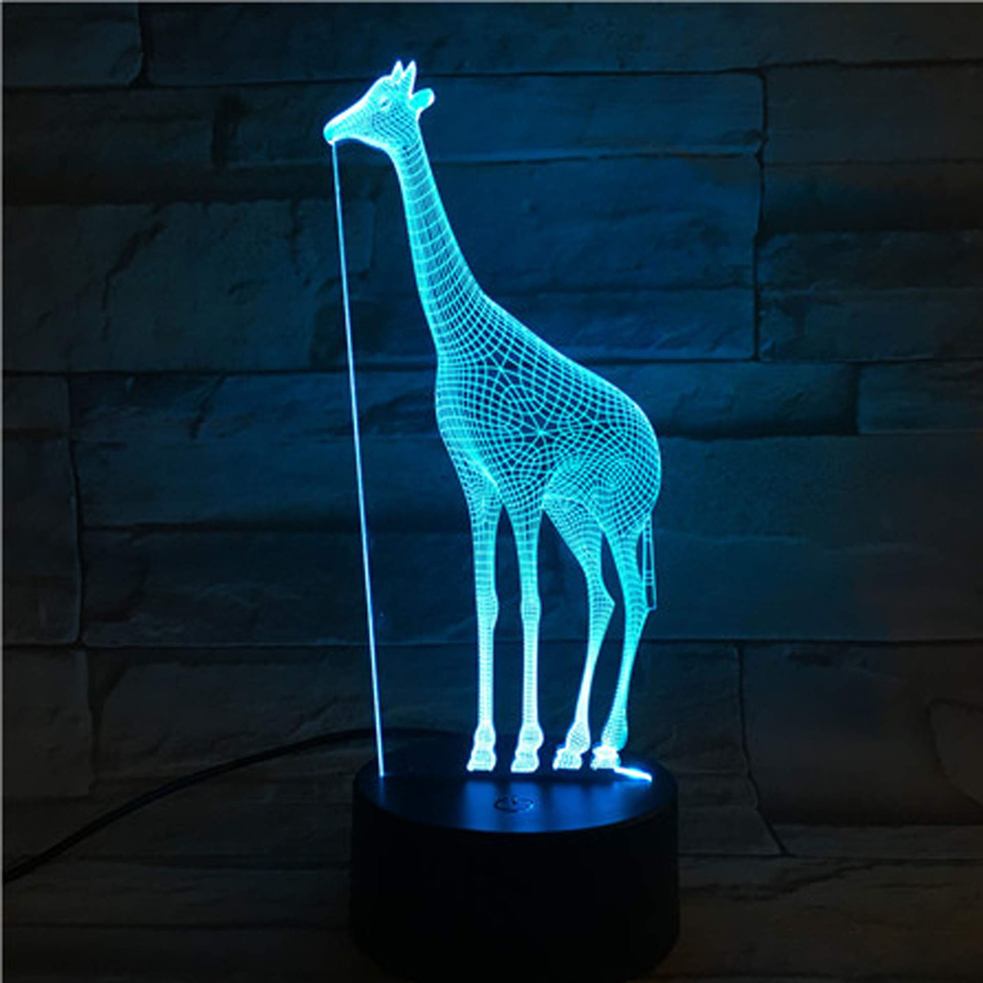 Xdorra 3D Giraffe Night Light - USB Powered LED Table Lamp with 7 Color Changing Modes, Acrylic Animal Decor for Bedroom, Nursery, Living Room | Perfect Gift for Father, Mother, Husband, Wife | Romantic Mood Lighting & Kids Night Light