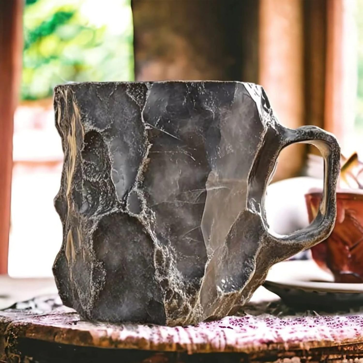 Premium Mineral Crystal Coffee Mugs - Handcrafted Blue Crystal Glass Coffee Cups with Unique Mineral Patterns - Perfect for Christmas Gifts, Home Decor & Daily Coffee Enjoyment