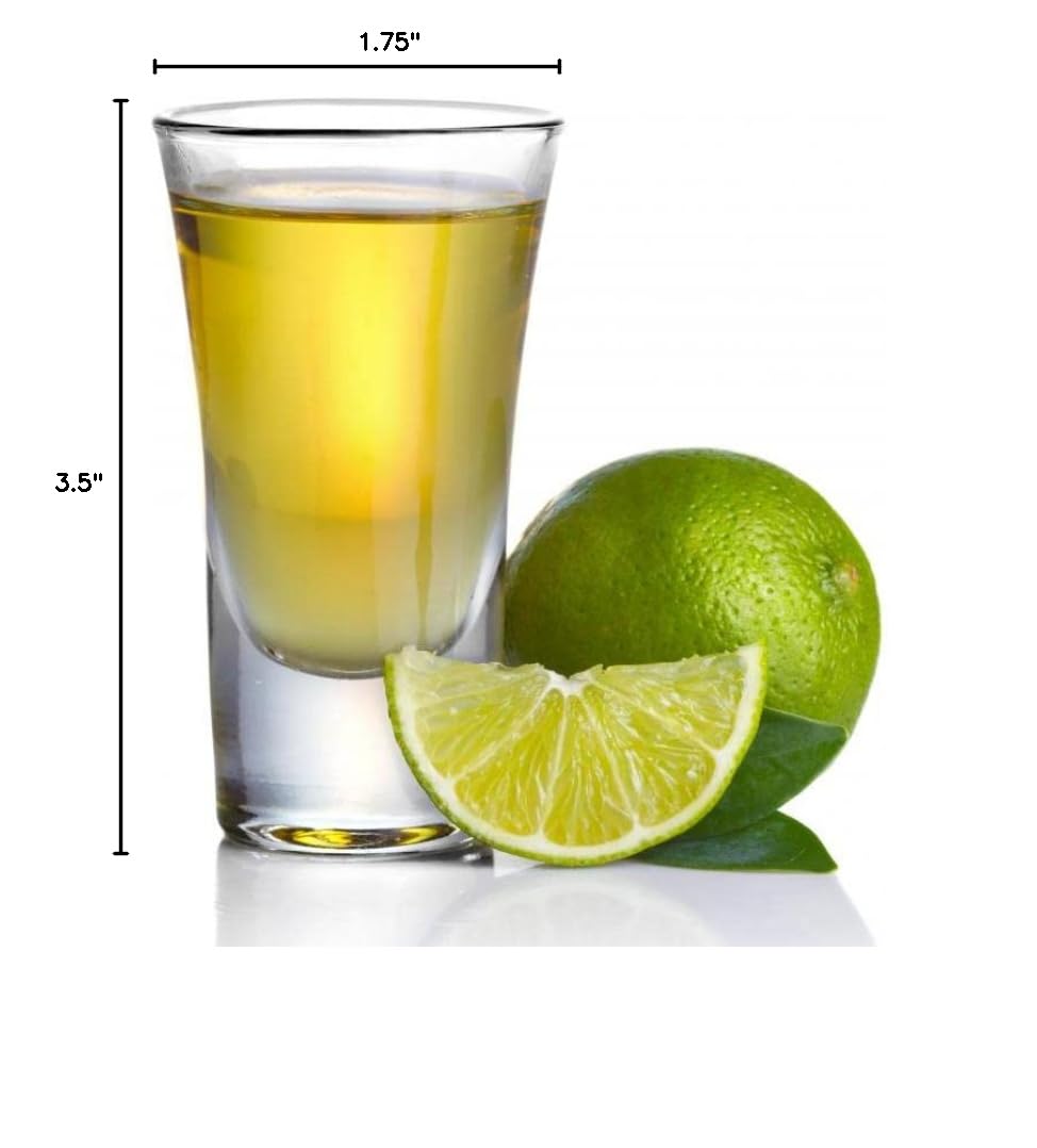 Premium Gmark 2-Oz Heavy Base Shot Glass Set - 6-Pack Whiskey & Tequila Glasses for Cocktails, Wine Tasting, and Liquor Measuring | Ideal for Bars, Parties, and Home Entertaining