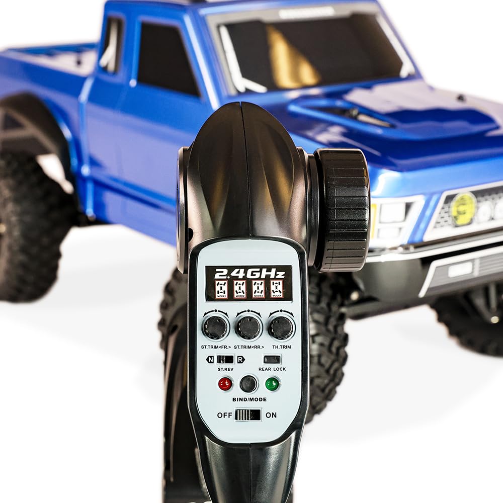 Danchee RidgeRunner 1/10 Scale 4WD Electric Rock Crawler RTR RC Truck - Blue - Off-Road Adventure, Trail Crawling & Backyard Fun for Adults & Kids