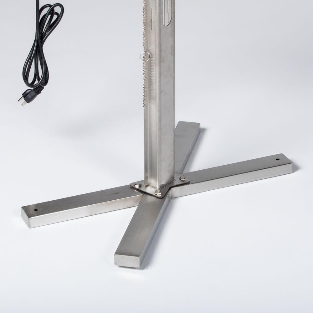 Ash & Ember 13W Tripod Rotisserie Roaster Stand – 85 LB Capacity Adjustable Height Open Fire Roaster with Stainless Steel Spit Rod – Perfect for Electric BBQ Grill – Roast Pork, Chicken, Lamb, or Goat – Ideal for Backyard Camping, Outdoor Parties & Tailgating