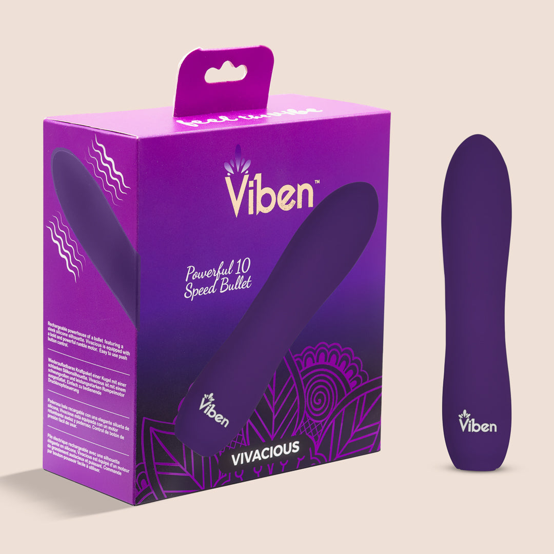 Viben Vivacious 10-Speed Waterproof Rechargeable Bullet Vibrator - Powerful Rumble Motor for Solo & Couple Play, Travel-Friendly & Discreet Design