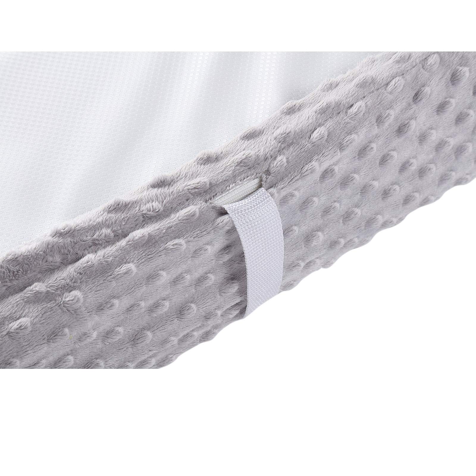 **Soft Plush Dot Baby Changing Pad Cover - Ultra Comfortable & Safe for Newborns, Girls & Boys - Fits 32