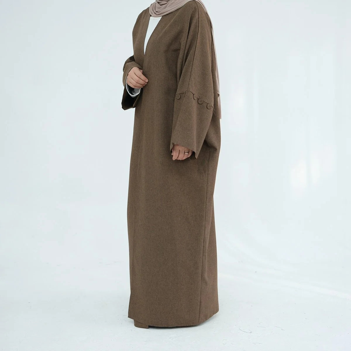 Elegant Open Front Cardigan Abaya Dress #24878 - Perfect for Modest Fashion, Prayer Wear & Everyday Comfort