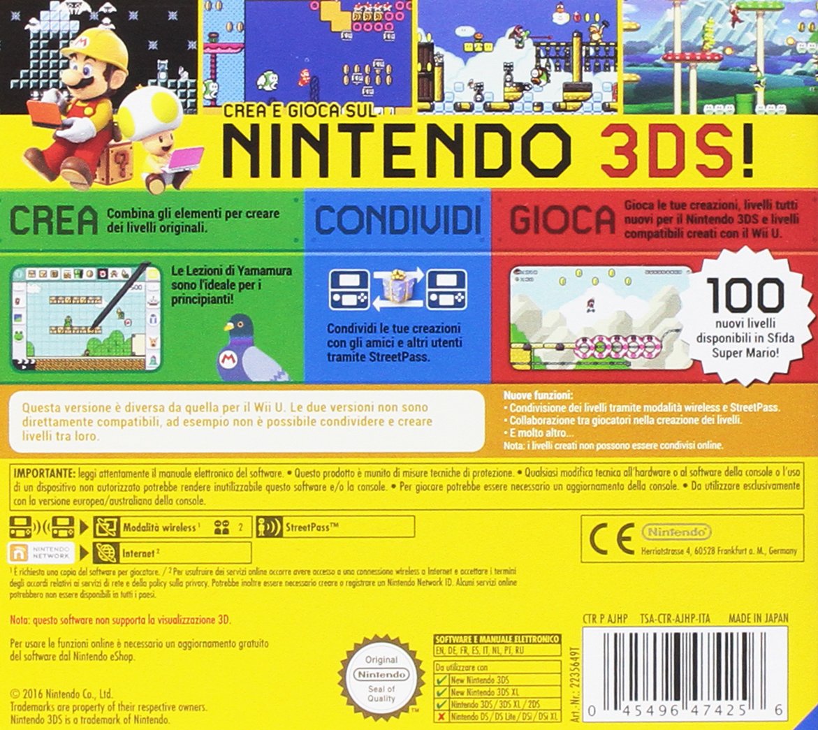 Super Mario Maker for Nintendo 3DS - Create & Play Custom Mario Levels | Fun for Kids & Adults | Perfect for Home Entertainment & Travel Gaming