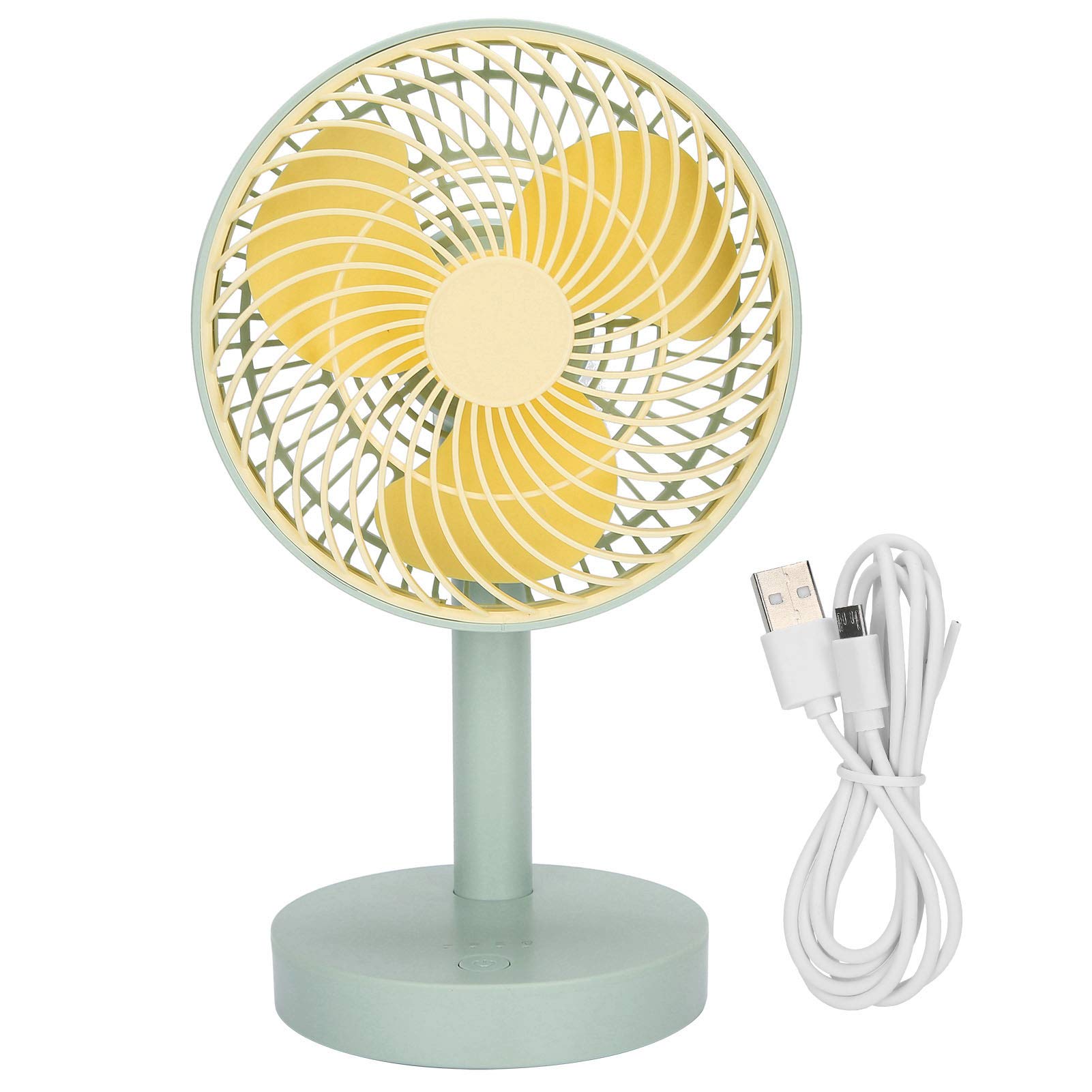 USB Desk Fan - 90° Auto Oscillating, 4 Speed Settings, Ultra Quiet & Portable - Perfect for Office, Home, and Outdoor Use
