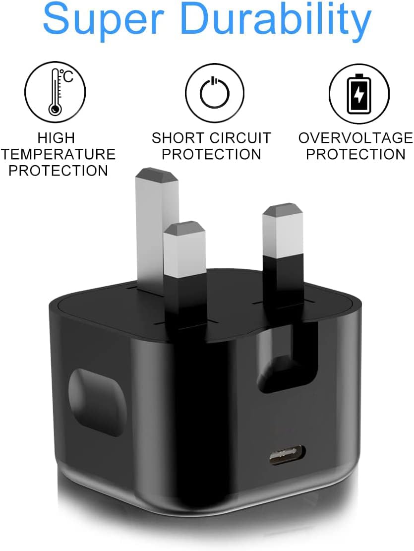 Original Nokia G42 Fast Charger 20W USB-C PD Wall Adapter - UK Plug Type C Power Brick for Nokia G42 5G - Quick Charge for Home, Office & Travel (Black)