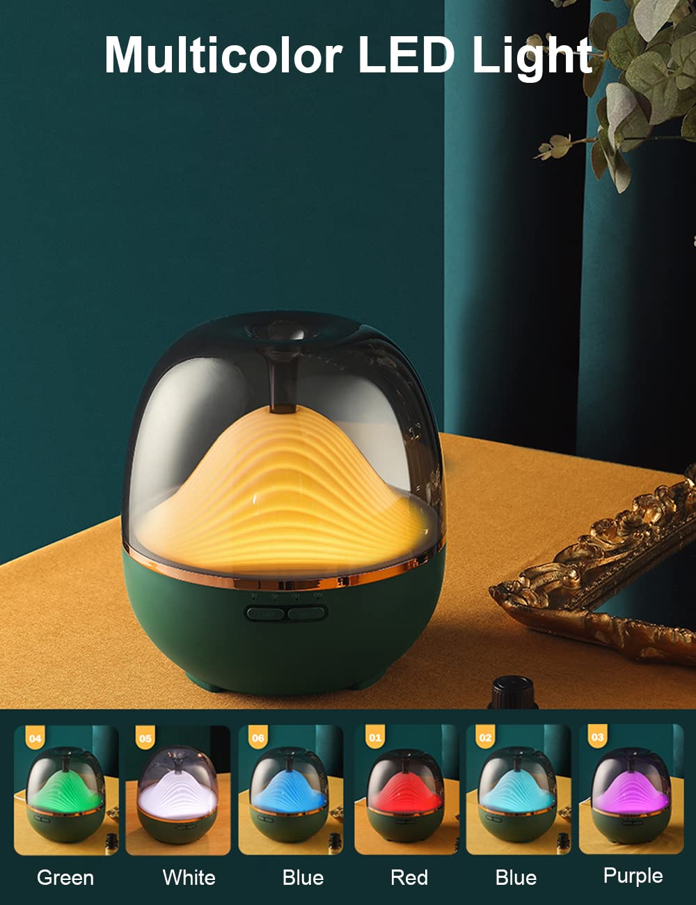 Ankers 600ml WiFi Essential Oil Diffuser with Alexa/Google Home Compatibility - Smart Air Humidifier with RGB Color Changing Lights, Timer & App Remote Control - Perfect for Aromatherapy, Yoga & Bedroom Relaxation