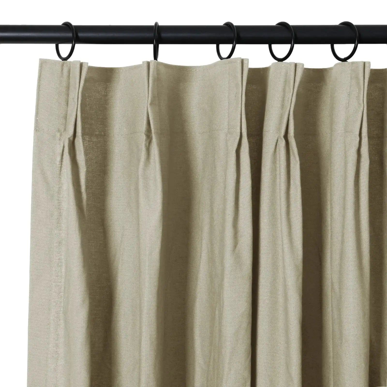 100% Cotton Drapery Pleated Curtains for Living Room & Bedroom - Andy Home Decor Blackout Window Treatments for Thermal Insulation & Light Blocking