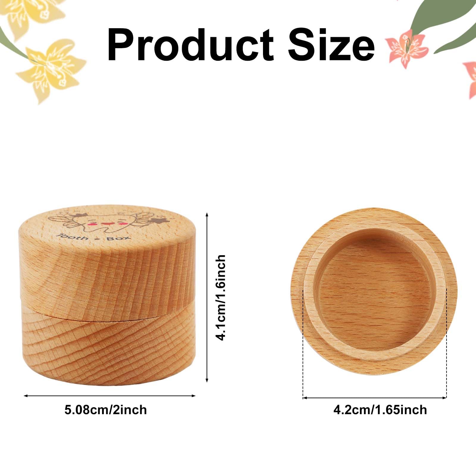 Wooden Tooth Fairy Box for Baby Teeth Storage - Keepsake Container for Lost Teeth of Boys & Girls (Natural Style) | Perfect for Tooth Fairy Gifts & Childhood Memories
