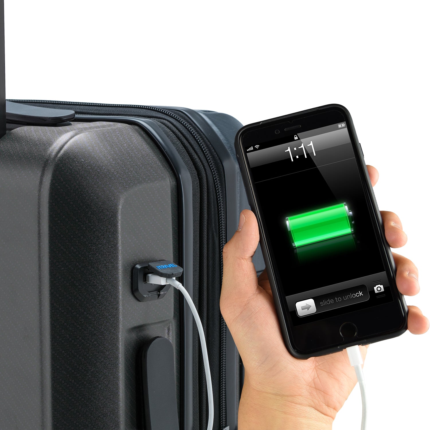 Vulkan 22-Inch Anti-Theft Carry-On Luggage with USB Charging Port & Smart Spinner Wheels - Perfect for Business Travel & Weekend Getaways
