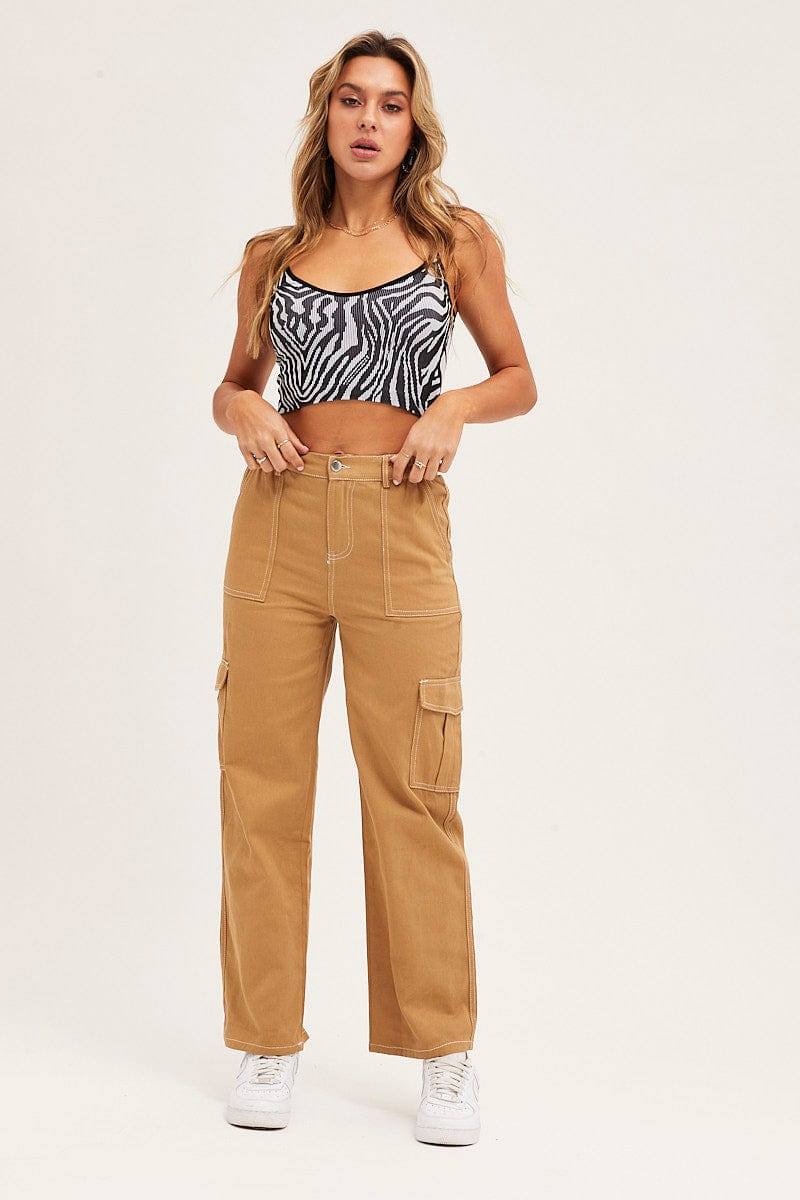 Stylish Beige Cargo Pants with Multiple Pockets - Comfortable Utility Pants for Men & Women | Perfect for Outdoor Adventures, Workwear & Street Fashion