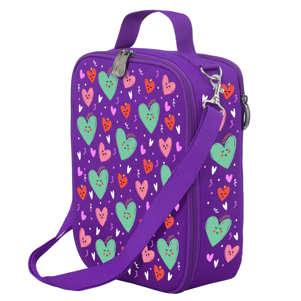 Sweet Hearts Insulated Lunch Bag for Women & Kids - Cute & Leak-Proof Food Container for School, Work & Picnics