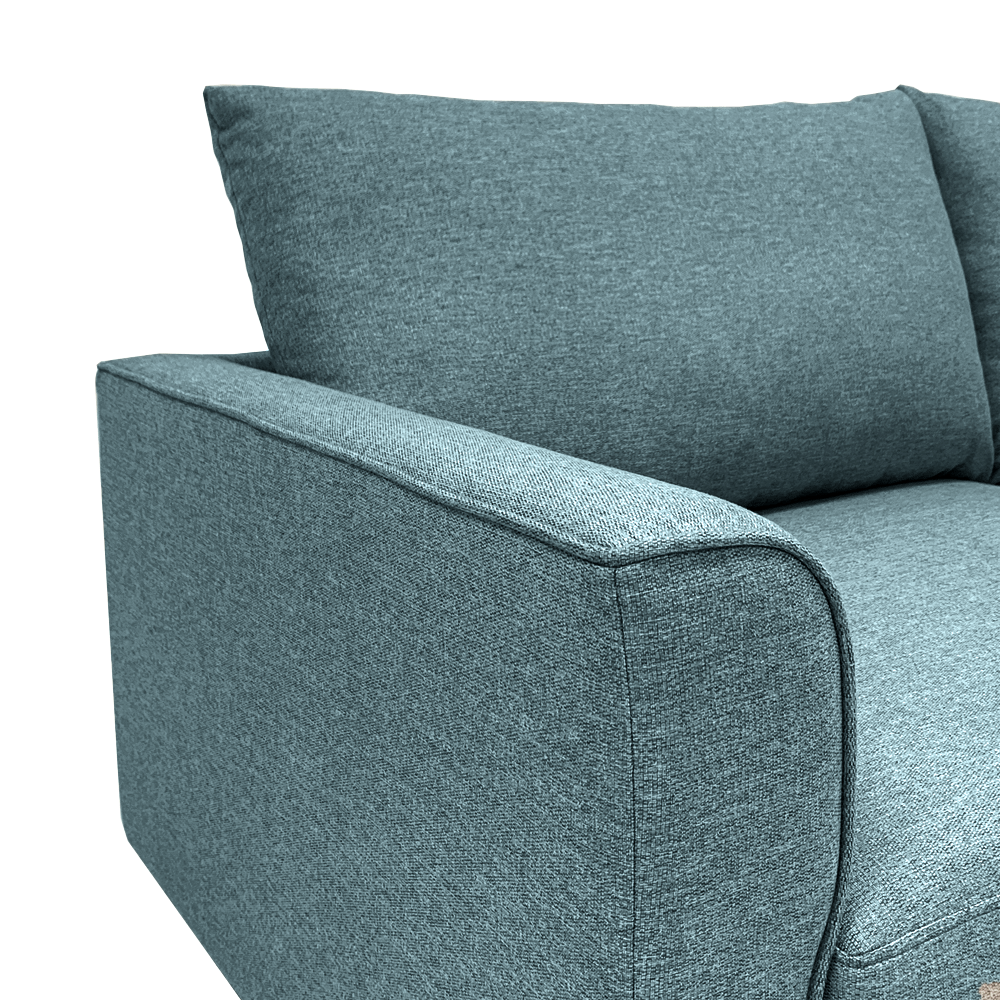 Toby Sofa with Ottoman - EcoClean Fabric, Modern Living Room Furniture for Small Spaces | Perfect for Apartments, Lounging & Movie Nights