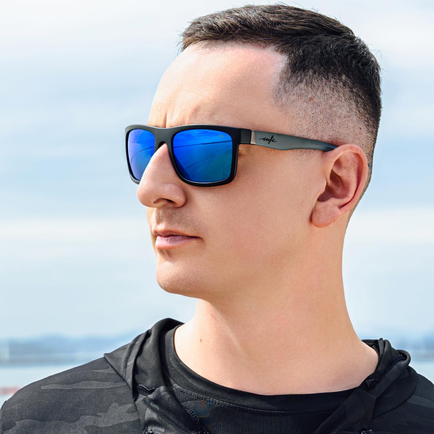 **INFI Polarized Sunglasses for Men - UV400 Protection, Anti-Glare Mirrored Lenses for Fishing, Driving & Running - Lightweight Sport & Outdoor Eyewear**
