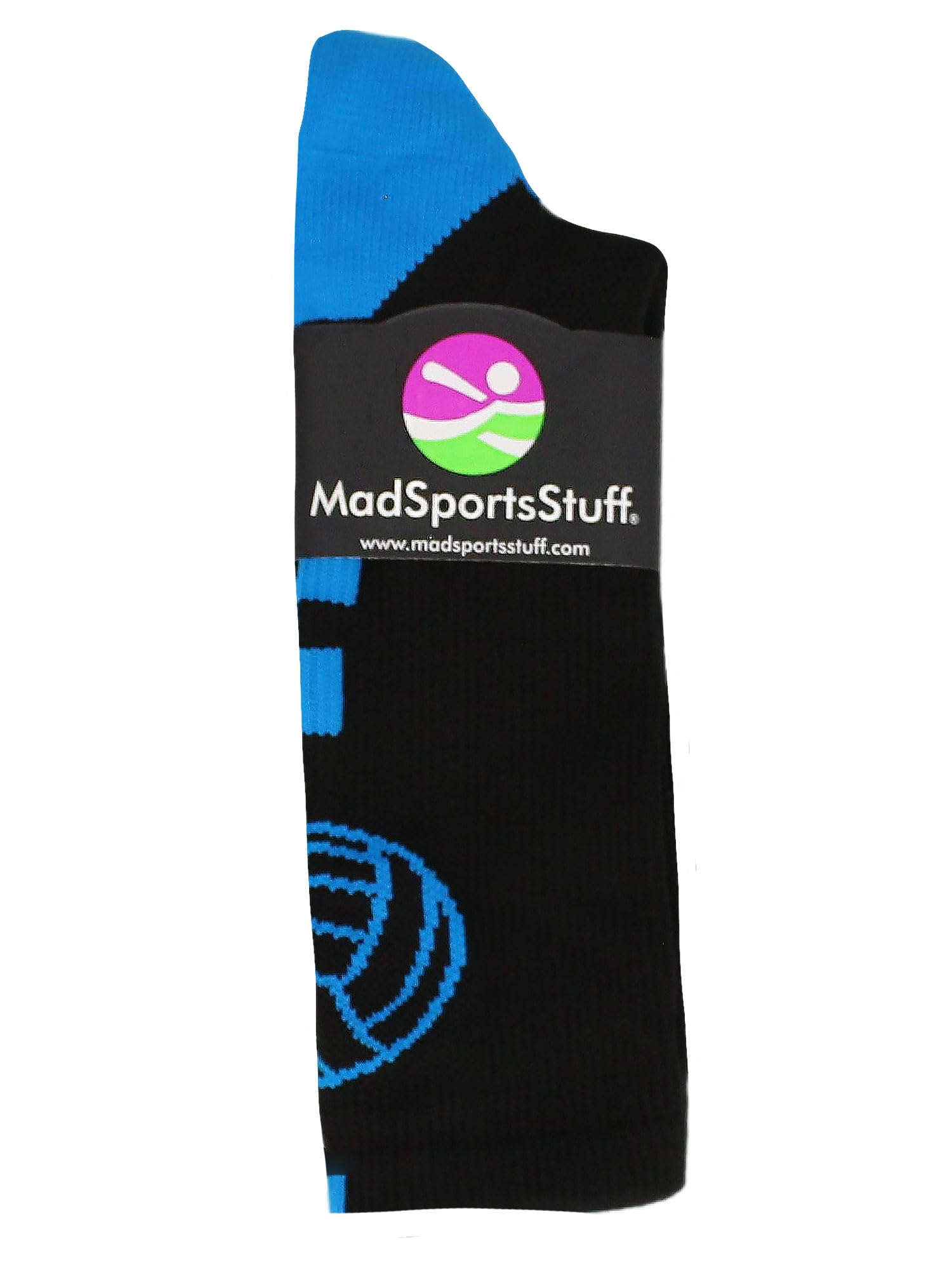 MadSportsStuff Volleyball Socks for Women, Girls & Teens - Breathable Crew Length Athletic Socks - Perfect Volleyball Accessories & Gifts for Players, Coaches & Fans - Ideal for Games, Practice & Team Sports
