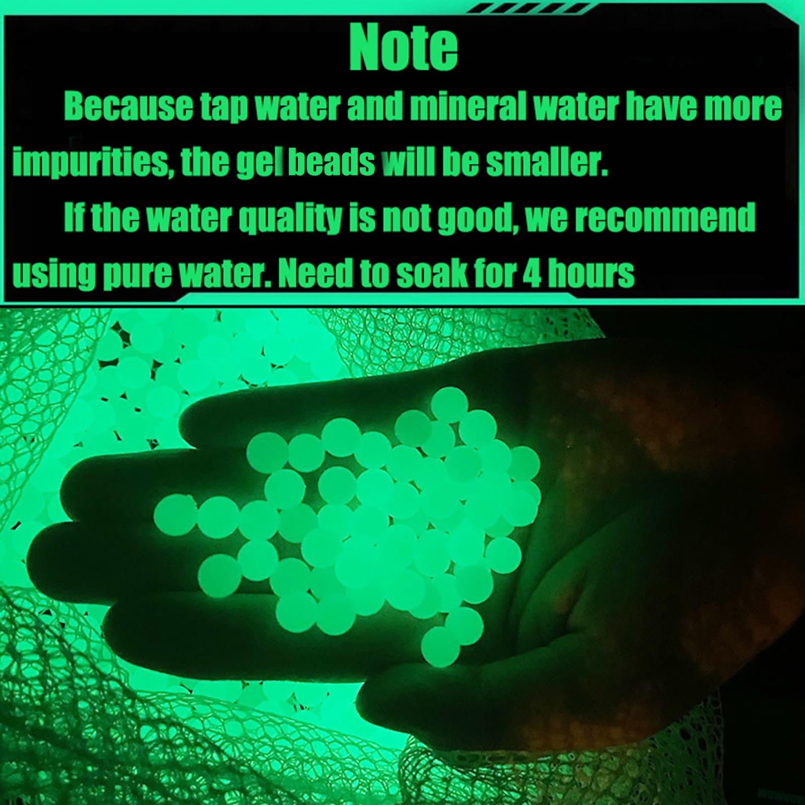 Glow in The Dark Water Beads - 7mm-8mm Luminous Gel Balls for Sensory Play, Kids Party Favors, Home Decor & DIY Projects
