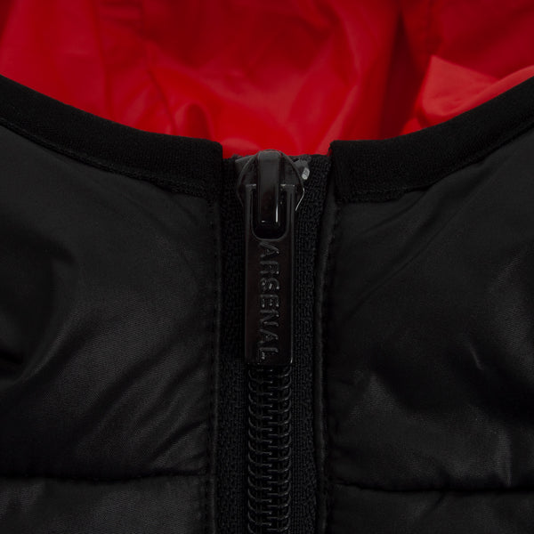 Official Arsenal Kids Quilted Jacket - Black | Warm Winter Coat for Boys & Girls | Perfect for Soccer Games & Outdoor Activities
