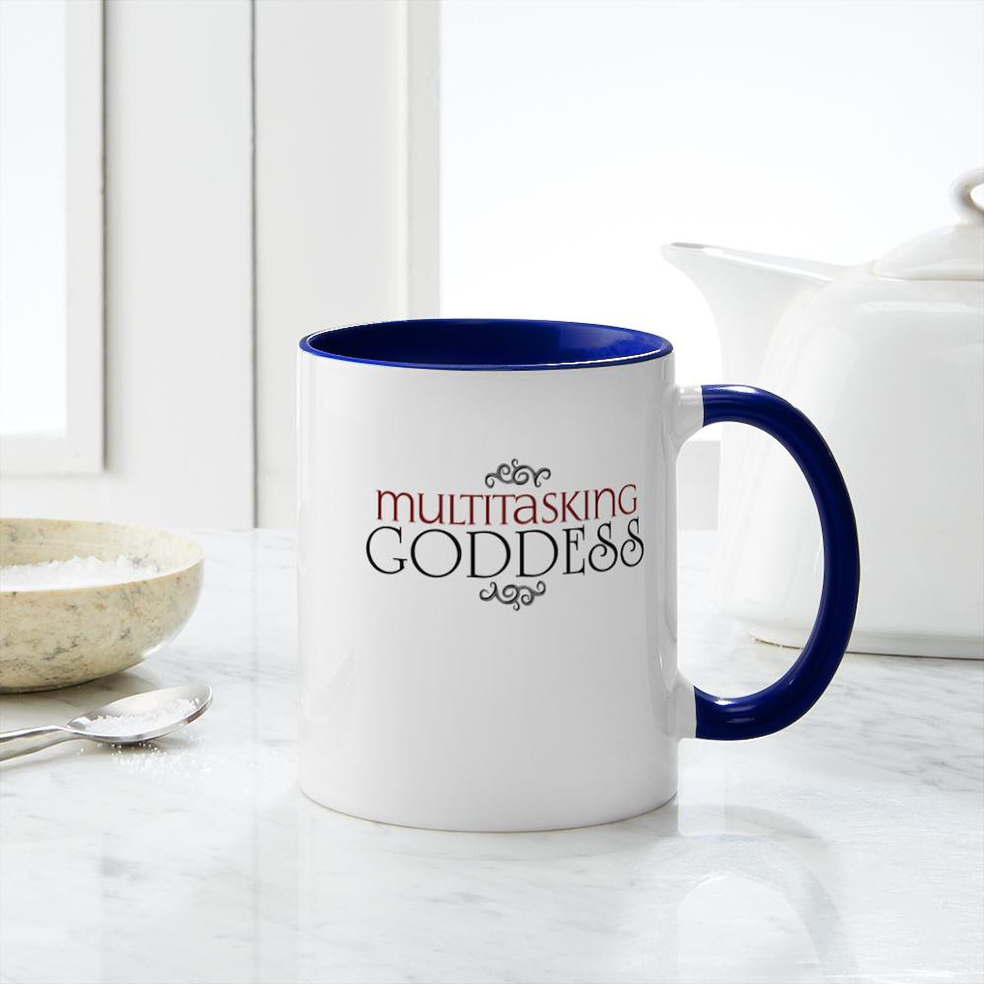 Multitasking Goddess Ceramic Coffee Mug - 11 oz (325 ml) by CafePress | Perfect for Office, Home & Gifts