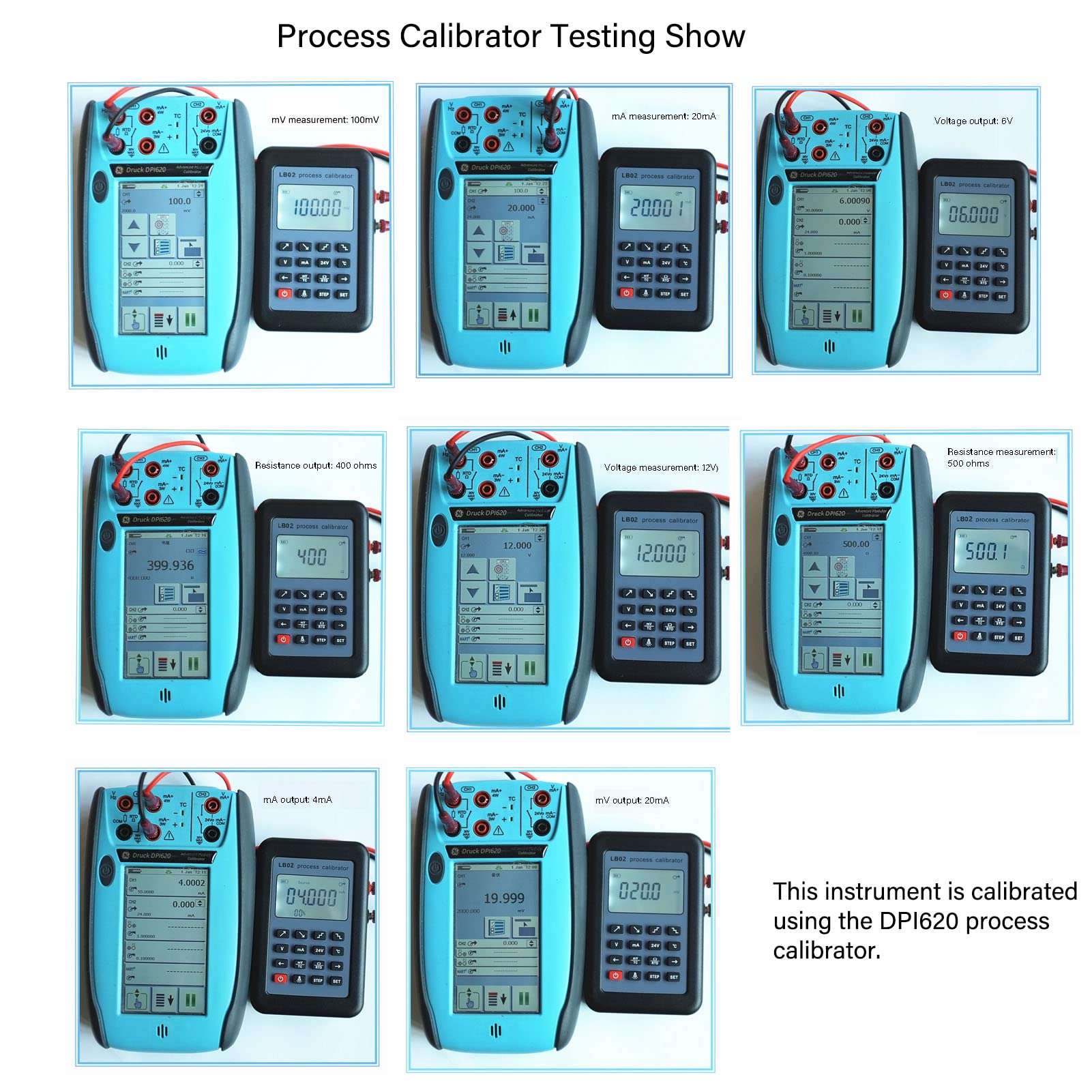 LB02A Process Calibrator - Frequency, Temperature, Resistance, mV, mA, RTD, PT100, Thermocouple, 0-10V, 4-20mA - Ideal for Industrial Calibration, HVAC Testing, and Electrical Maintenance