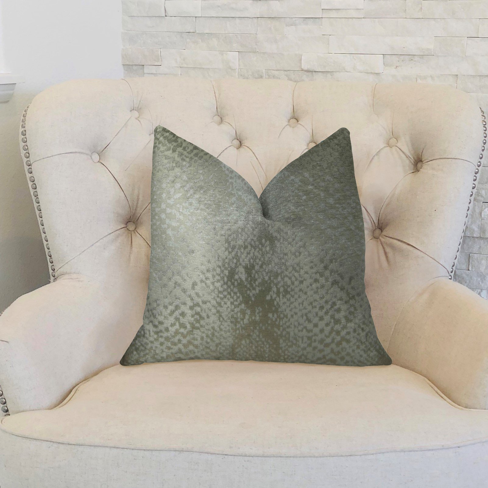 Plutus Hidden World Silver Handmade Decorative Throw Pillow 18x18 Inch - Bohemian Style Cushion Cover for Living Room Sofa, Bedroom & Home Decor