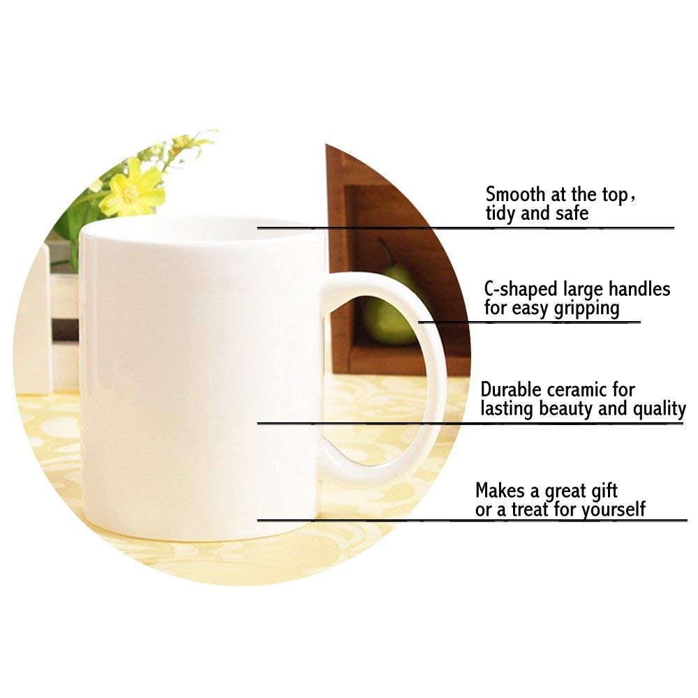 11 Oz Funny White Ceramic Coffee Mug or Tea Cup - Sarcastic Office Gift with Inspirational Quote - Perfect for Coffee Lovers, Tea Drinkers & Coworkers (Despite The Look On My Face You're Still Talking)