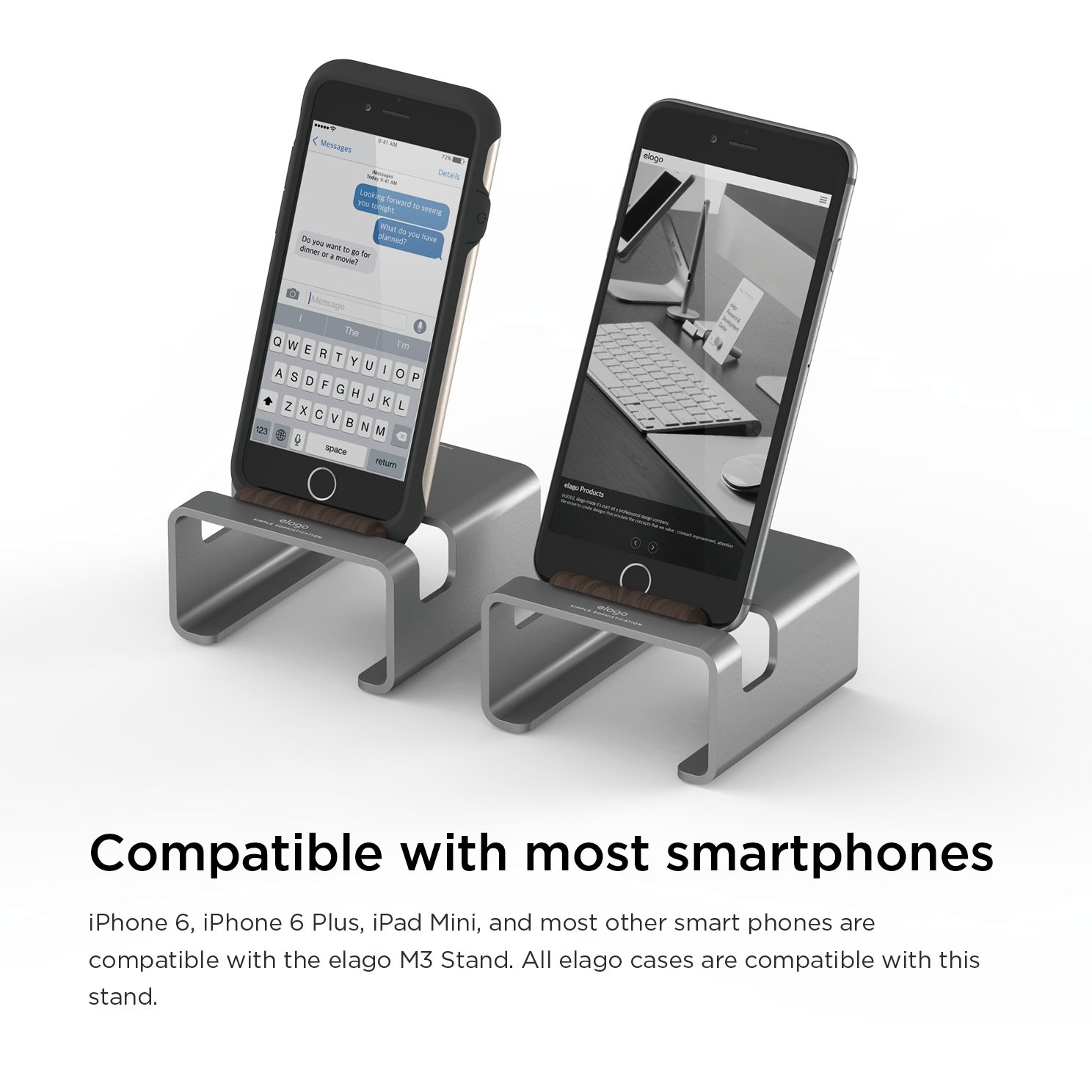 Premium Aluminum M3 Stand for iPhone, iPad, Galaxy - Home & Office Use