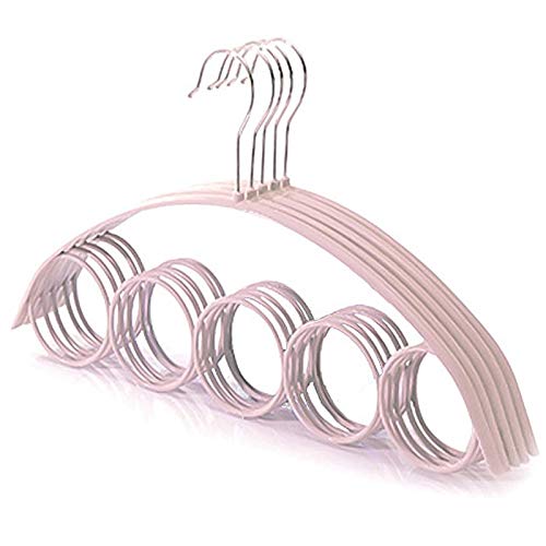 5-Pack Plastic Scarf Hanger Organizer - Multi-Hole PP Hanger for Scarves, Neckties & Belts | Space-Saving Closet Storage Solution for Accessories (Color D)