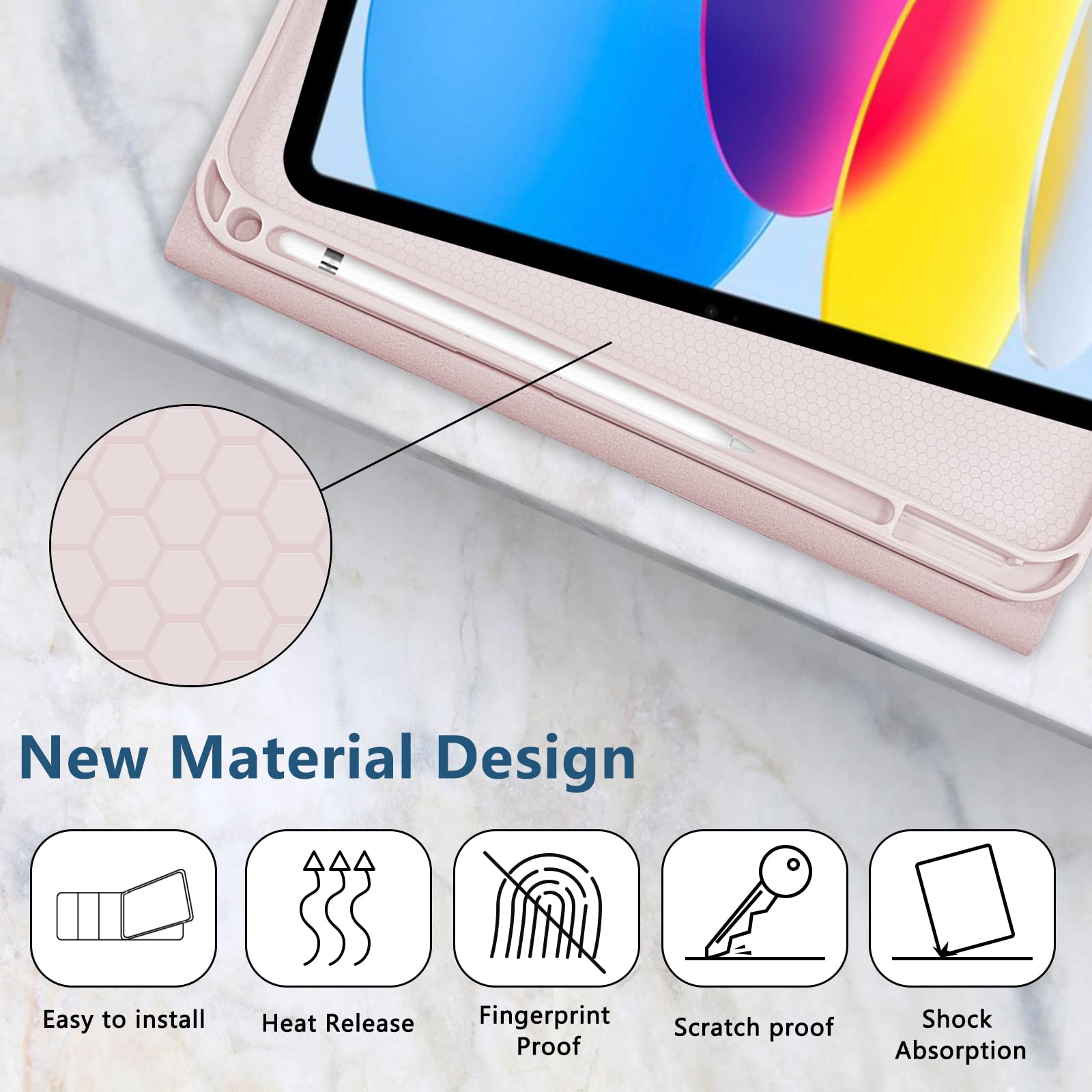 Premium Magnetic Detachable Keyboard Case for iPad 11th Gen (A16) 11-inch 2025 & iPad 10th Gen 10.9-inch 2022 - Rechargeable Backlit, Pencil Holder, Slim Protective Cover (Pink Cow) - Perfect for Work, Study & Travel
