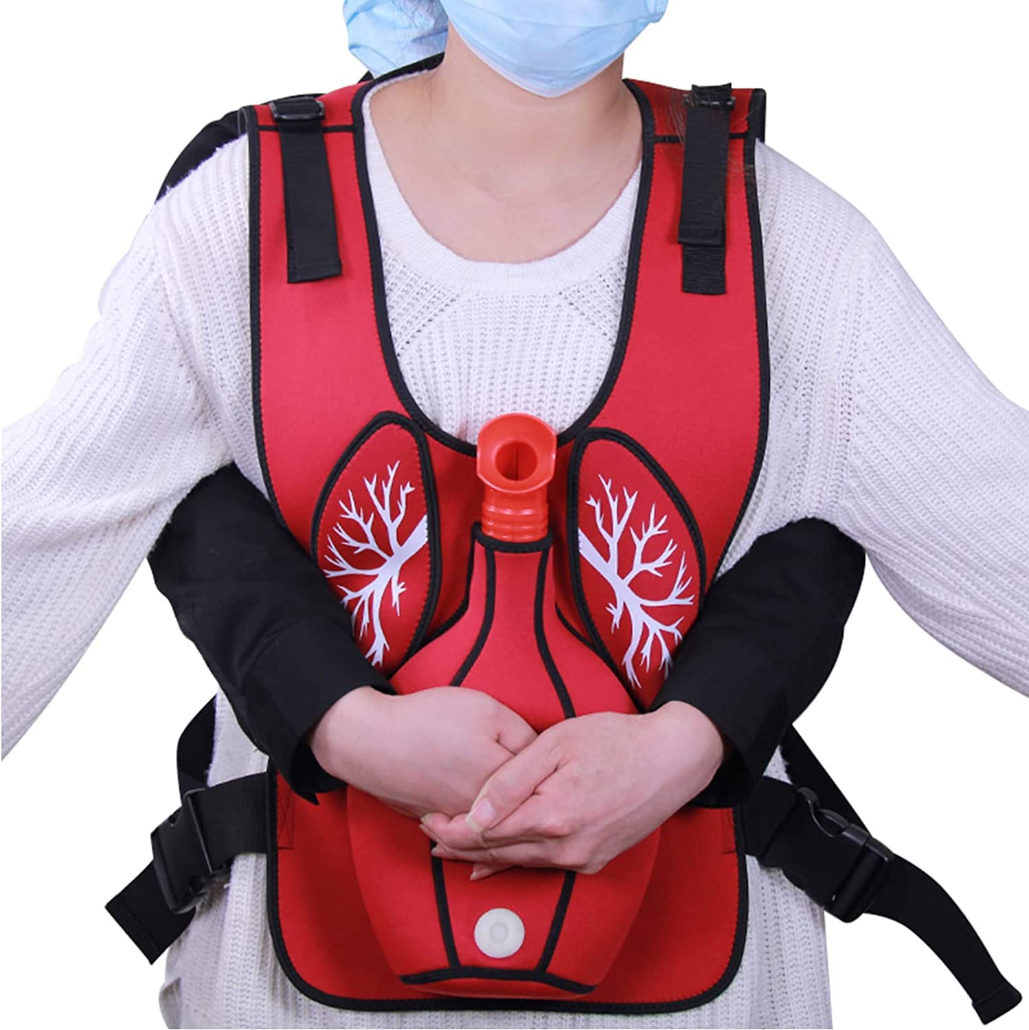 UIGJIOG Anti-Choking Training Vest - First Aid Suffocation Rescue Practice Wear for Adults with Back Slap - Airway Obstruction Simulator for CPR & Emergency Response Training (Home, School & Workplace Safety)