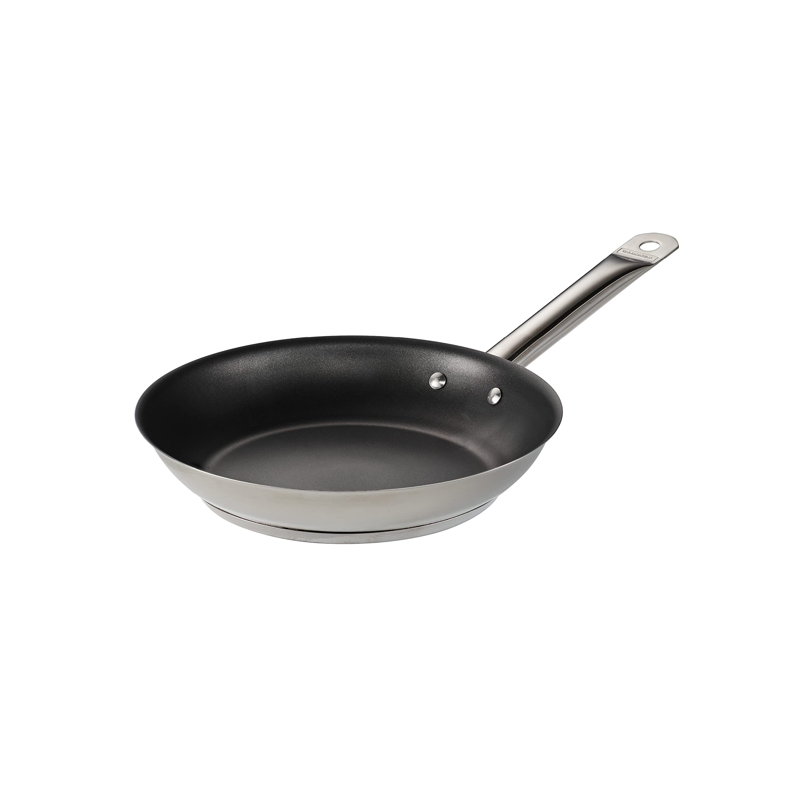 Tramontina 10-Inch Nonstick Frying Pan - Tri-Ply Stainless Steel Skillet with Durable Nonstick Coating, Oven & Dishwasher Safe (Up to 500°F) - Perfect for Searing, Sauteing & Everyday Cooking