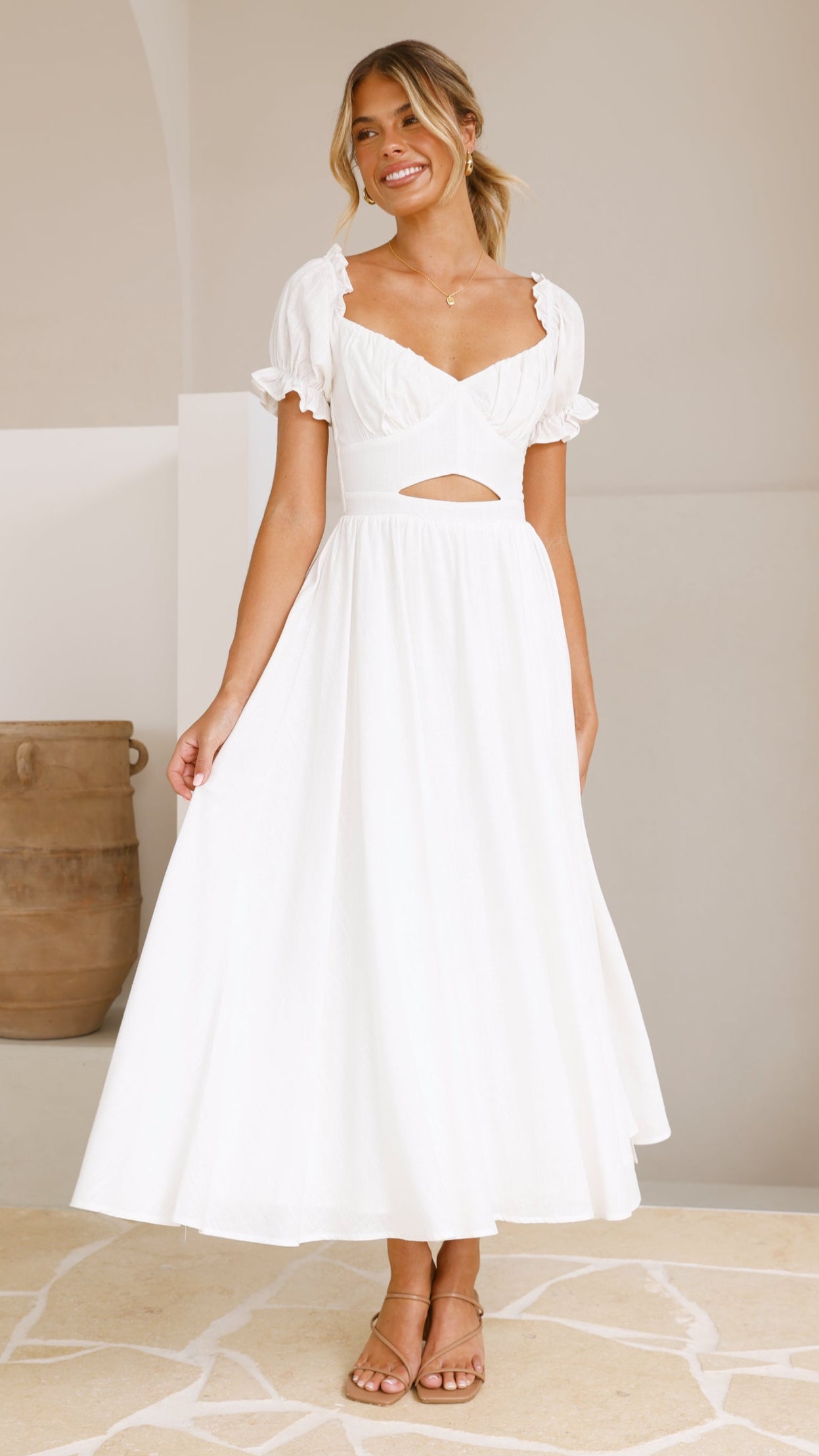 Elegant White Hulu Maxi Dress for Women - Perfect for Summer Beach, Vacation & Casual Outings