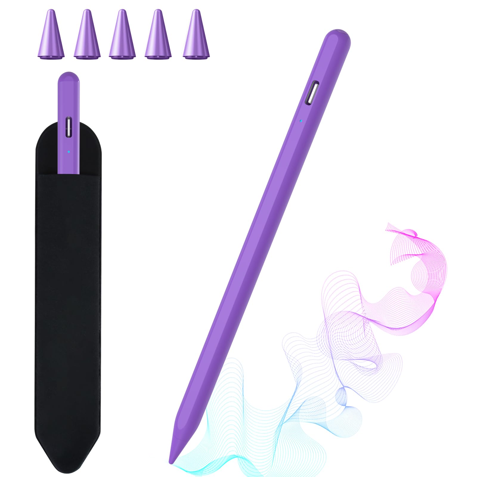 Apple Pencil Alternative for iPad 10th & 11th Gen (2018-2025 Models) - High Precision Stylus with Palm Rejection for iPad 6/7/8/9/10/11, Air 3/4/5/M2/M3, Mini 5/6 - Perfect for Drawing, Note-Taking & Professional Work