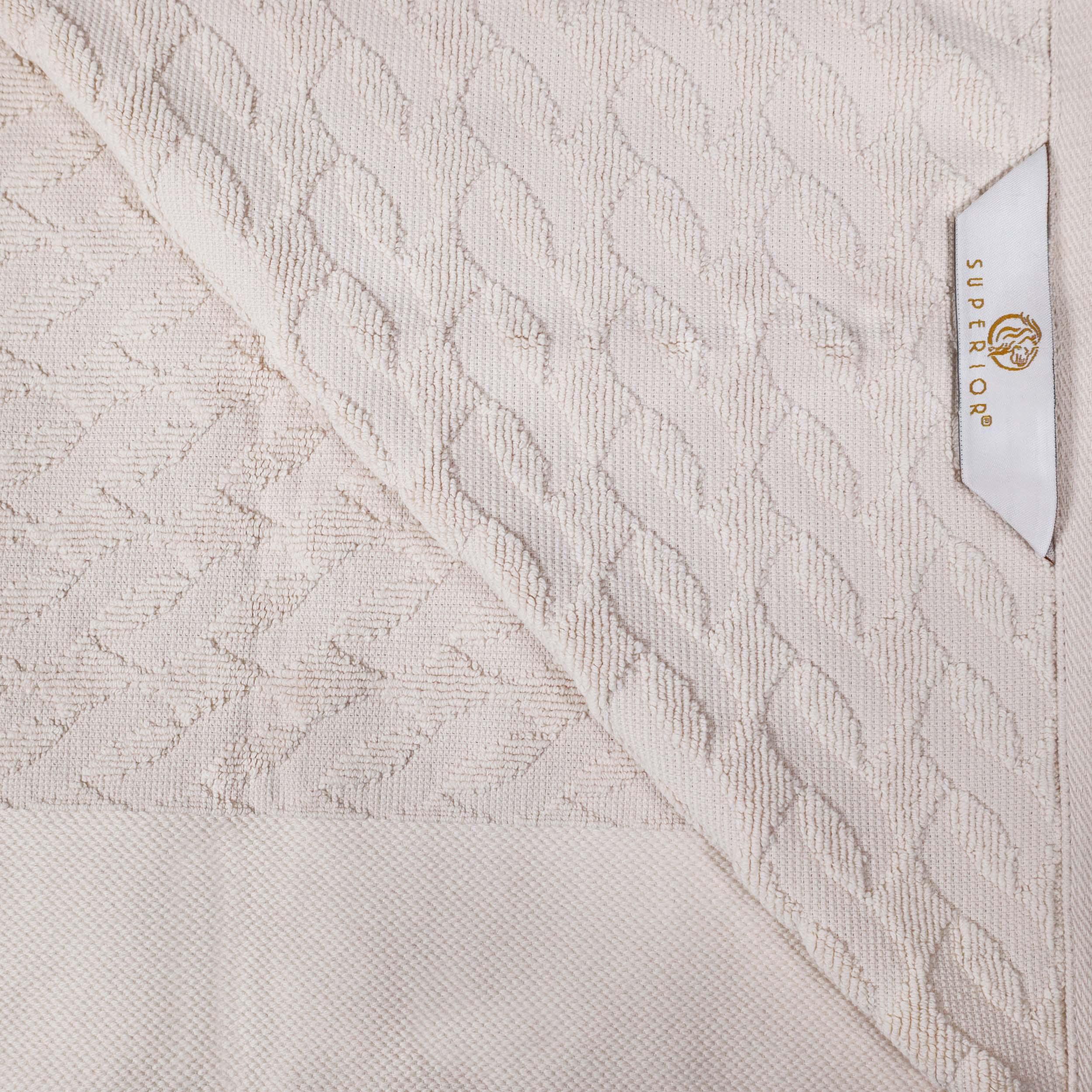 Premium Turkish Cotton Herringbone Jacquard 6-Piece Towel Set - Ultra Soft & Absorbent Bath Towels for Spa, Hotel & Luxury Home Use