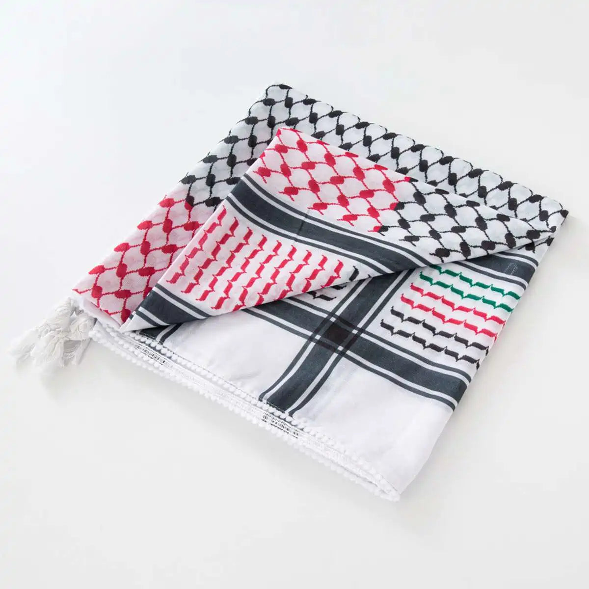 Urgarment Men's & Women's Keffiyeh Scarf - Arab Shemagh Kuffiyeh with Tassels - Cotton Linen Blend - Perfect for Outdoor, Travel & Fashion Accessories
