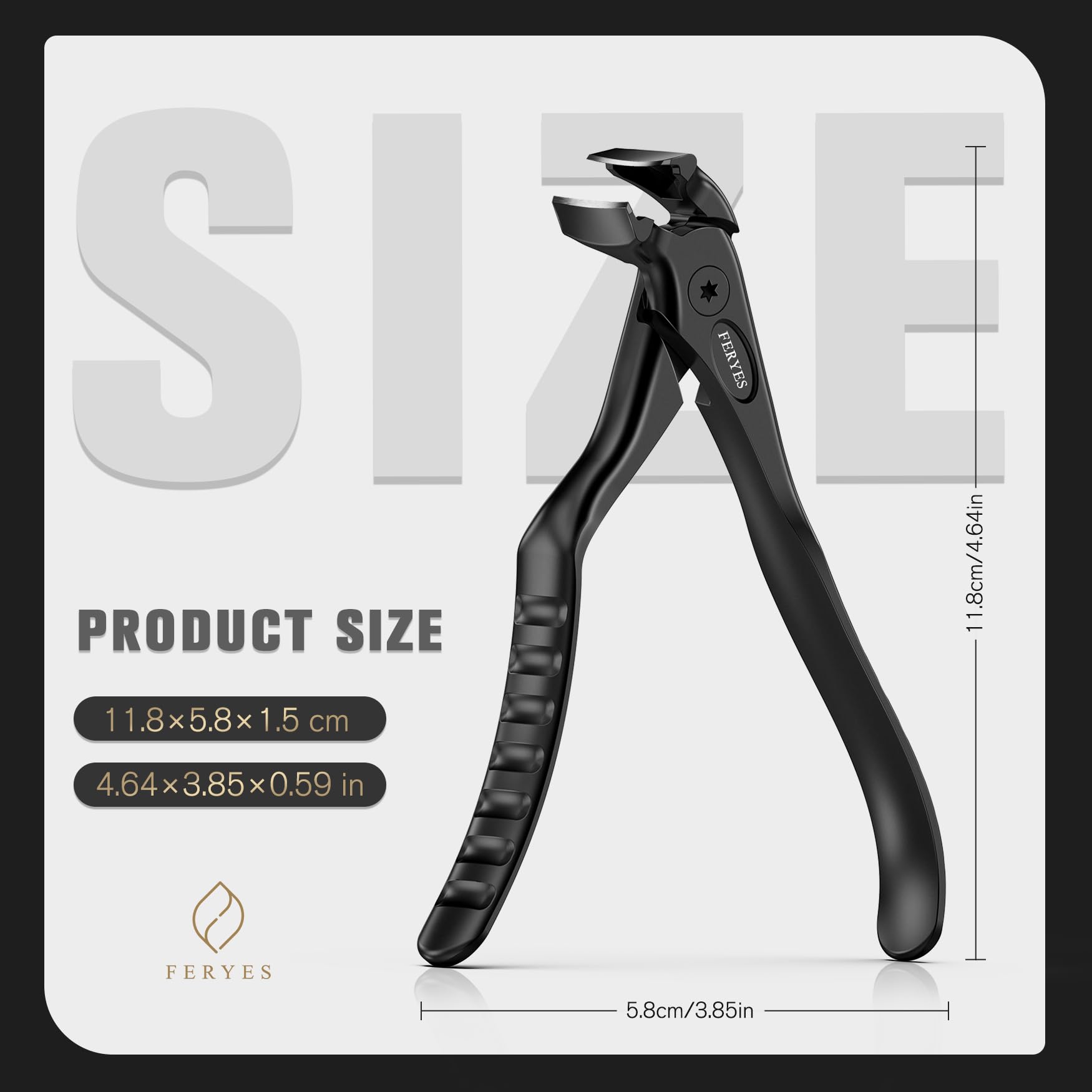 **FERYES Ergonomic Non-Slip Long Handle Nail Clippers for Seniors & Adults – Wide Jaw Angled Head Toenail Clipper with Catcher for Thick Nails – Perfect for Elderly Care, Pedicure, and Home Grooming**
