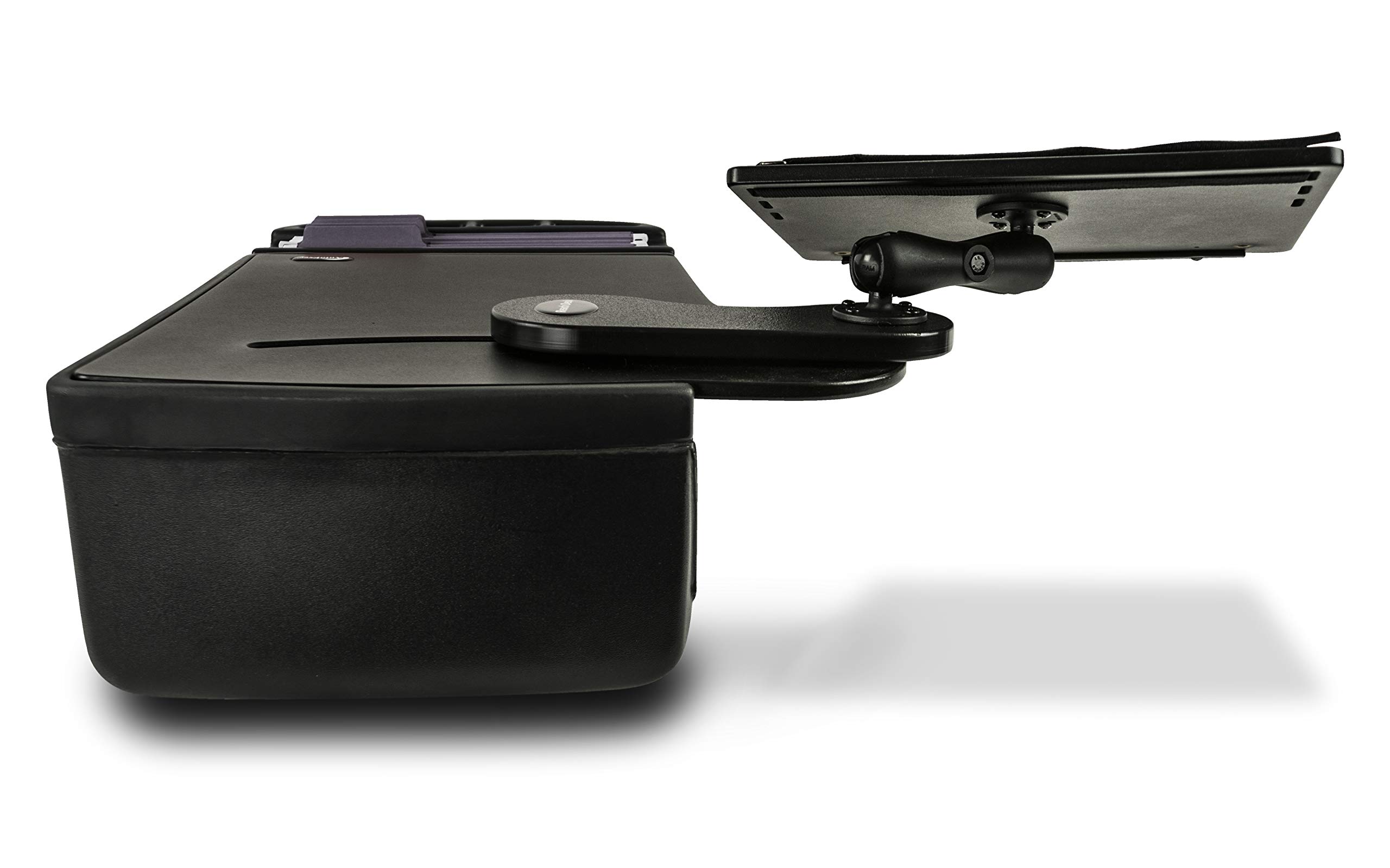 AutoExec AUE10070 Reach Front Seat Car Desk - Black Finish - Portable Laptop Tray for Work & Travel - Perfect for Business, Commuting & Road Trips