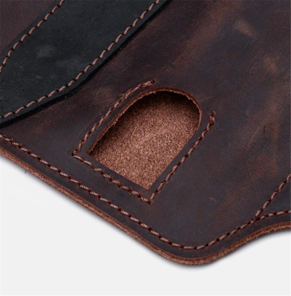 EDC Leather Sheath Organizer - Premium Leather Belt Loop Waist Multitool Sheath with Key Holder & Pen Slot - Compact Flashlight & Mini Tools Pouch for Outdoor, Camping, Hiking & Everyday Carry (EDC)
