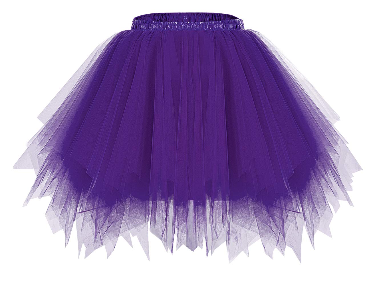 Bridesmay Women's Vintage 50s Tutu Skirt - Ballet Bubble Dance Skirt for Cosplay, Halloween, Party, Photo Shoot & Performance - Elegant Tulle Skirt for Women & Girls
