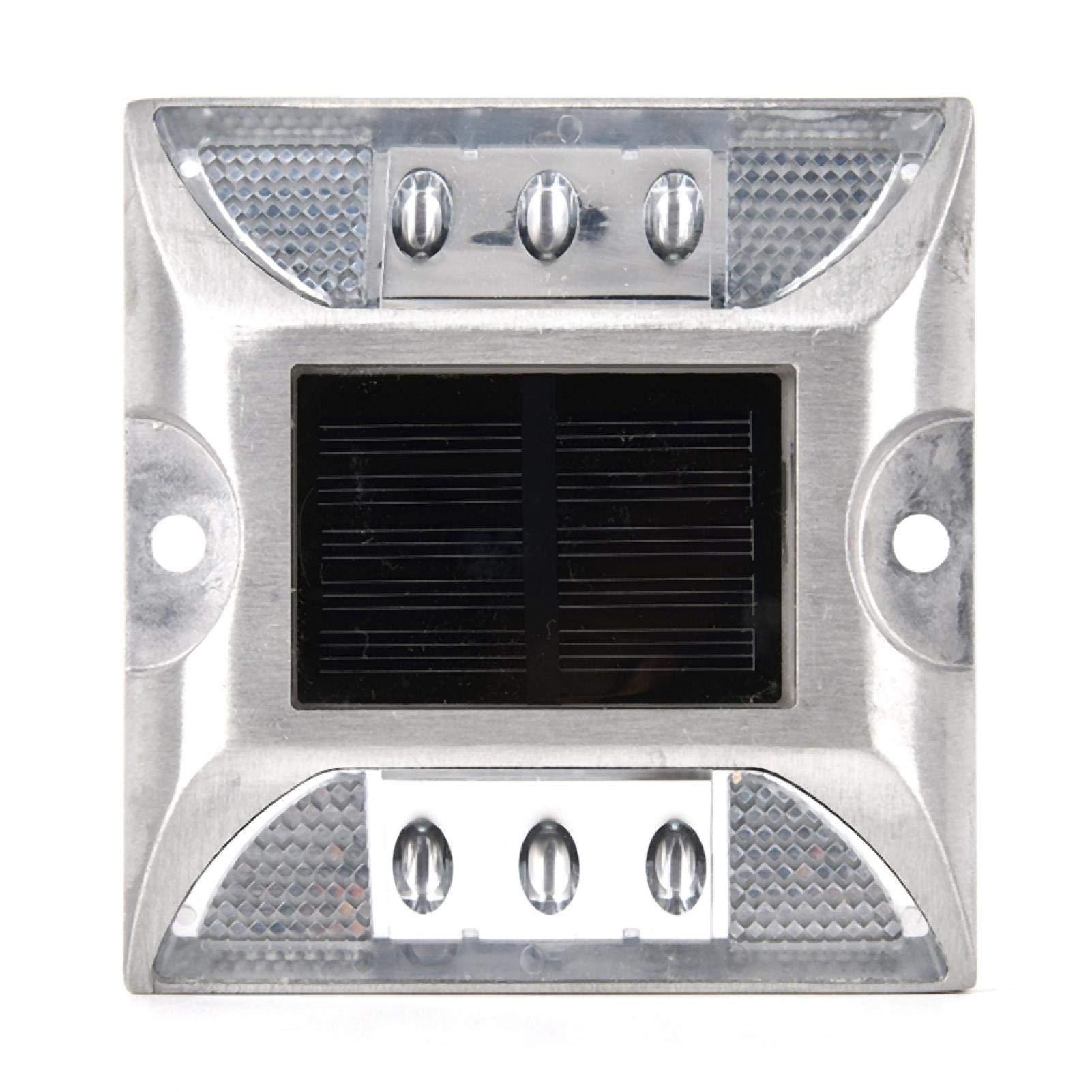 Waterproof Solar LED Ground Marker Lights - 2 Pack Outdoor Driveway Road Stud Lamps for Night Safety & Pathway Guidance | Perfect for Driveways, Walkways, Gardens & Parking Areas