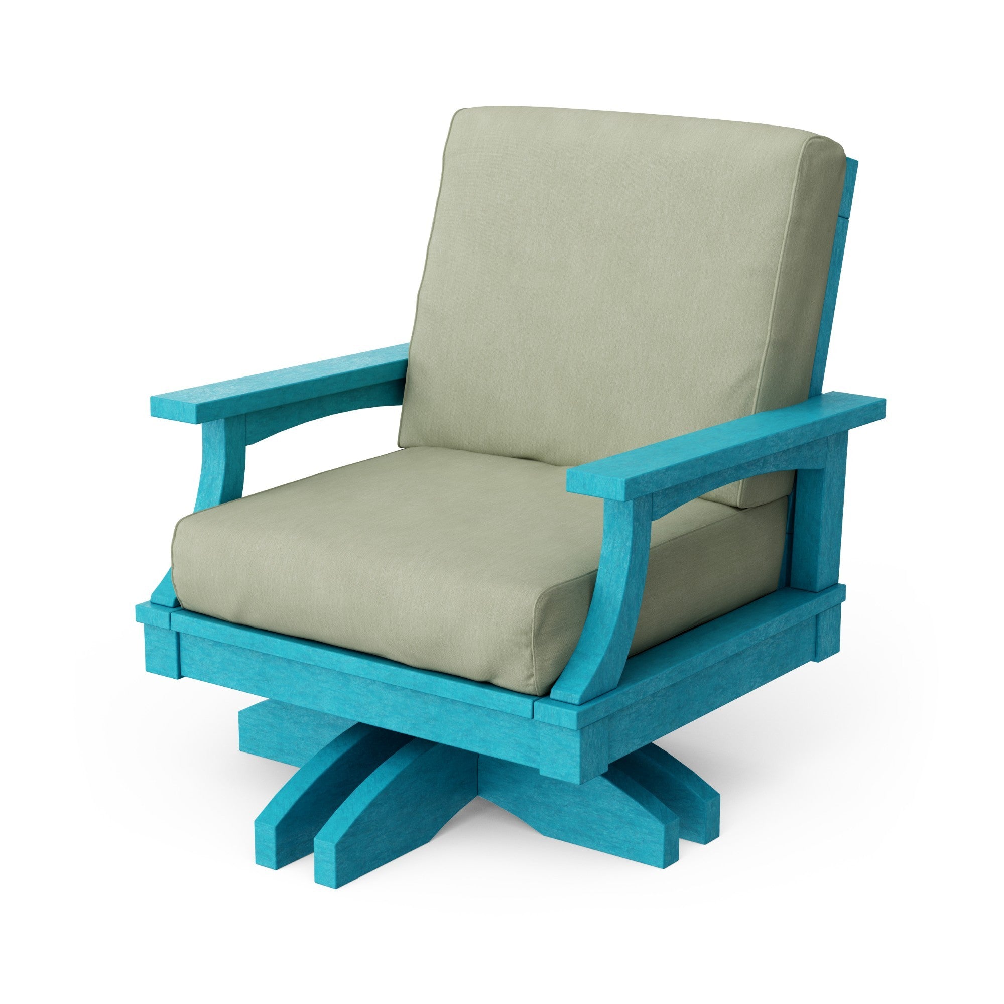 Heritage Deep Seating Swivel Chair - 360° Rotating Patio Lounge Chair with Cushions, Weather-Resistant Outdoor Furniture for Garden, Poolside & Backyard Relaxation