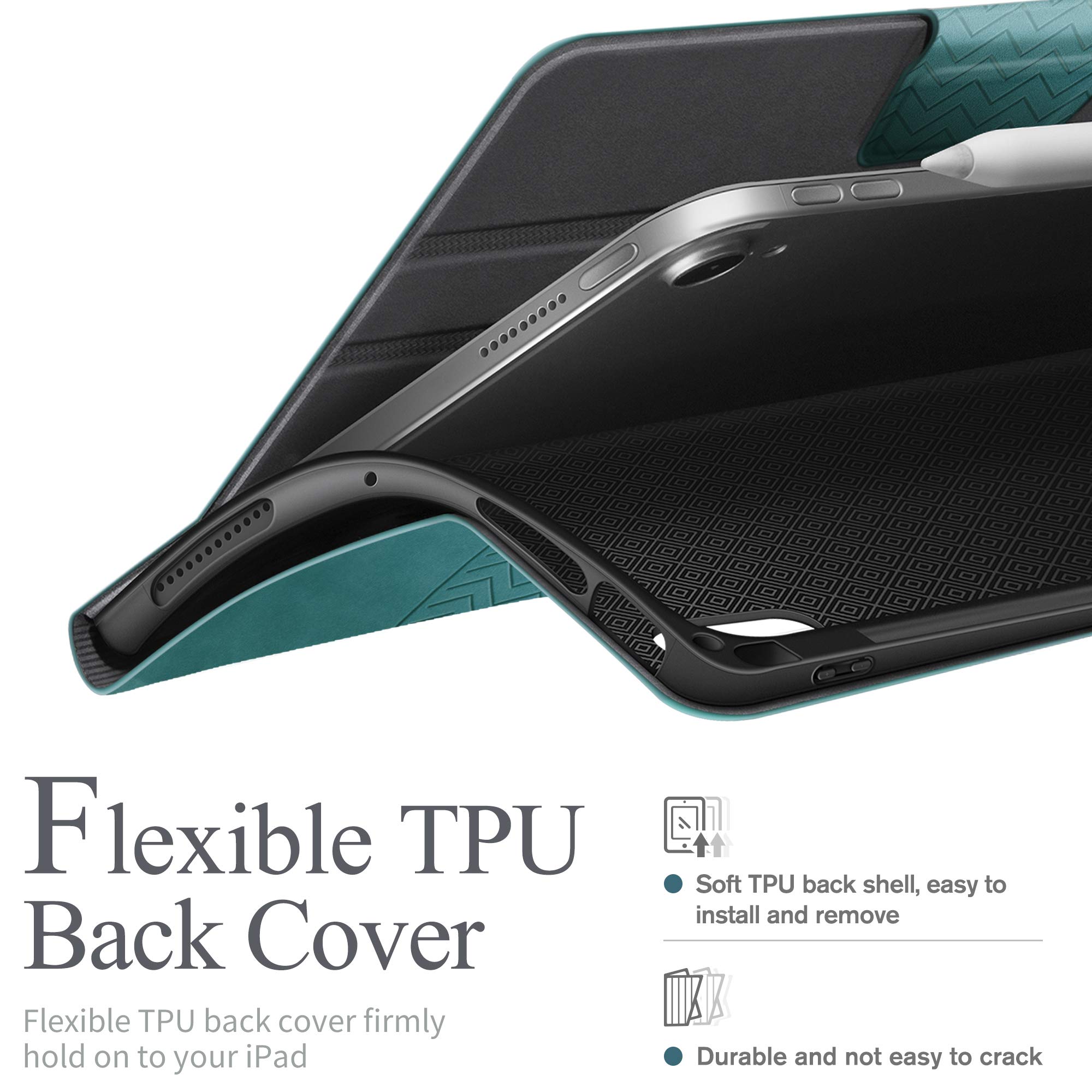 Premium Protective Case for iPad Air 11 Inch M3/M2 (2025/2024) & iPad Air 5th/4th Gen (2022/2020) - Shockproof Cover with Apple Pencil Holder, Auto Sleep/Wake, Adjustable Stand - Perfect for Work, Study & Travel (Green)