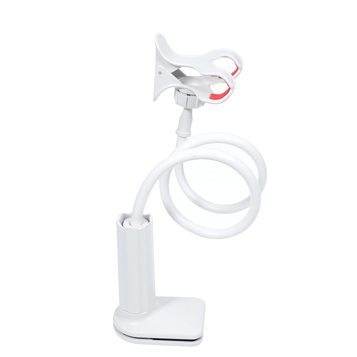 STOBOK 3pcs Car & Home Phone Holder - Spiral White Bracket Clip Stand for Secure Phone Mounting, Ideal for Driving, Cooking, and Desk Use