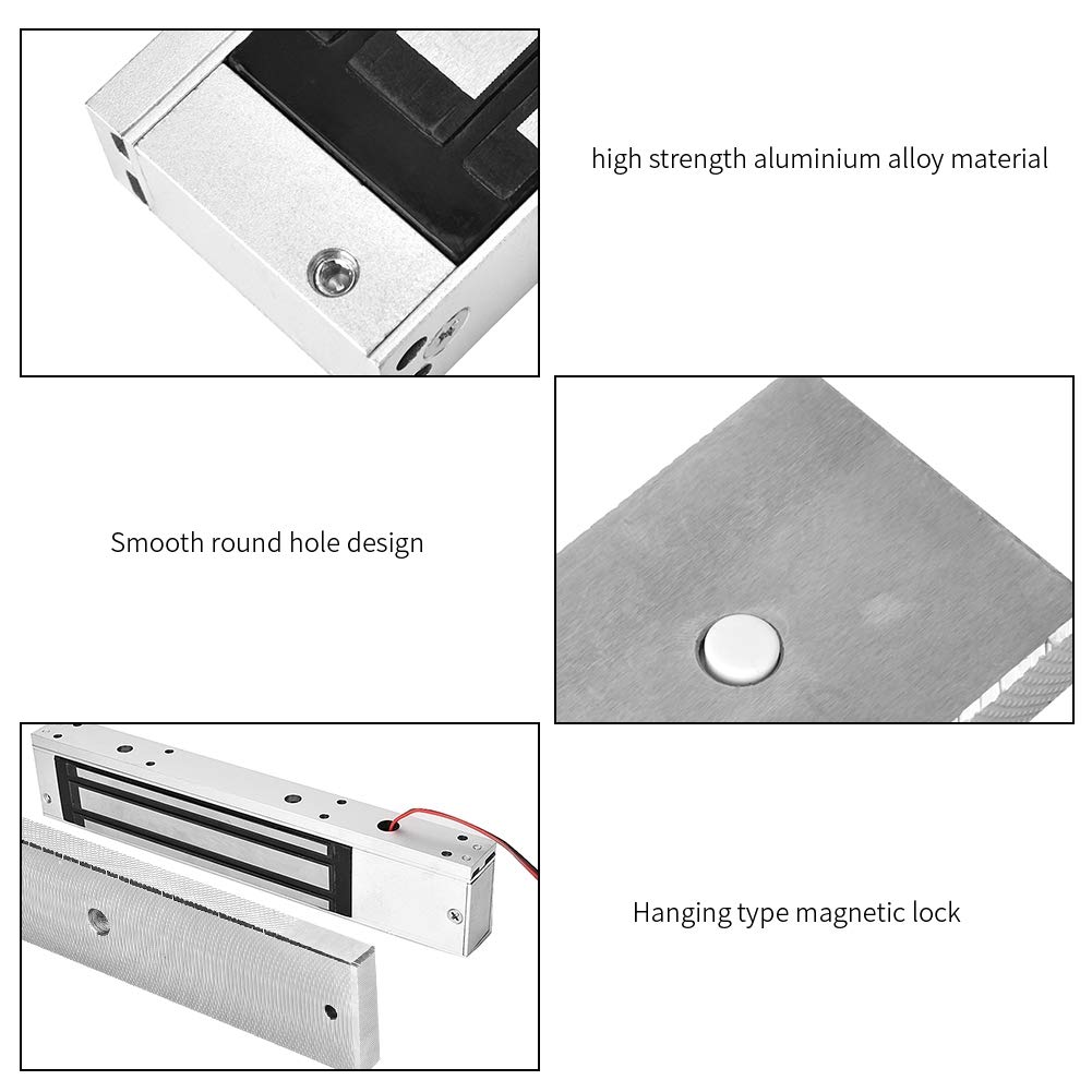 618lbs Heavy Duty 12V Electromagnetic Lock Kit - Single Door Security System with LED Light for Wooden & Metal Doors | Ideal for Home, Office & Commercial Entrance Security