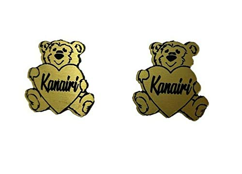 Personalized Custom Name Teddy Bear Necklace & Earrings Set - 14K Gold Plated Chain, Diamond-Look Nameplate, Laser Engraved Jewelry Gift for Her - Perfect for Valentine's Day, Anniversary & Birthday Presents