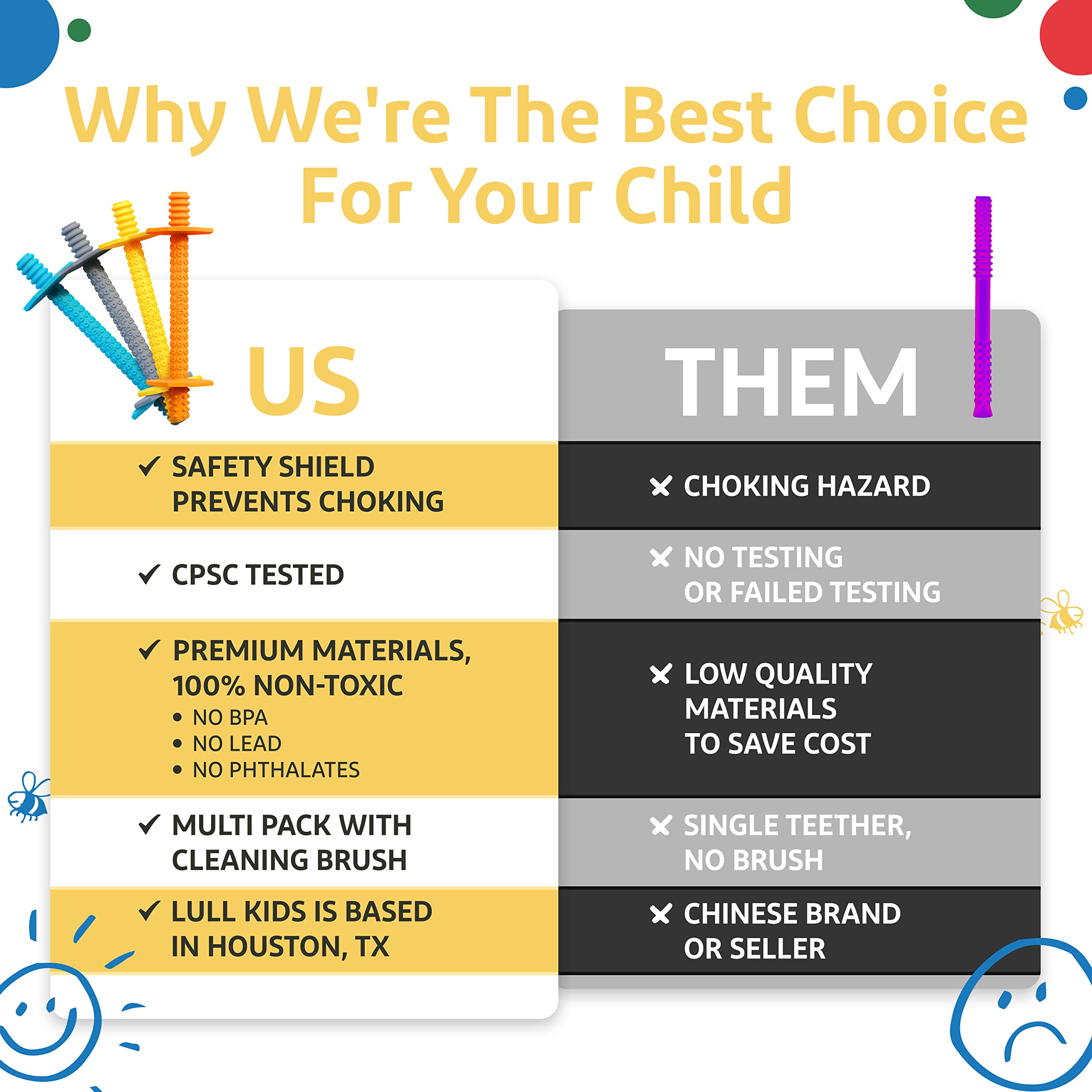 Organic Hollow Teething Tubes for Babies 6-12 Months | Safe BPA-Free Teether Toys for Soothing Sore Gums | Baby Teething Sticks & Straws for Infants | Perfect for Daycare, Travel & On-the-Go Relief (Autumn Collection)