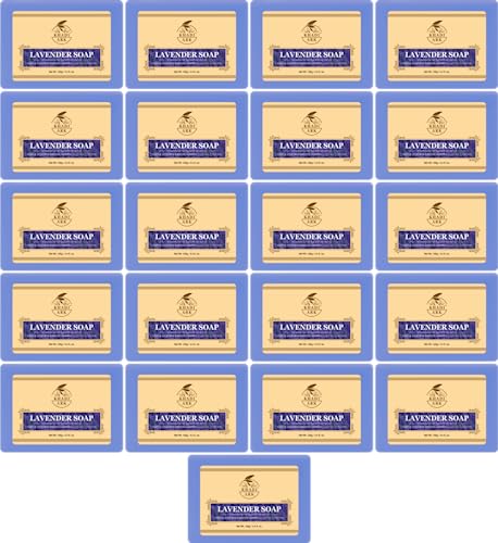 **Khadi Ark Herbal Natural Handmade Lavender Bath Soap - 125g Each, Pack of 21 Bars | Moisturizing & Aromatherapy for Relaxation & Skin Care**