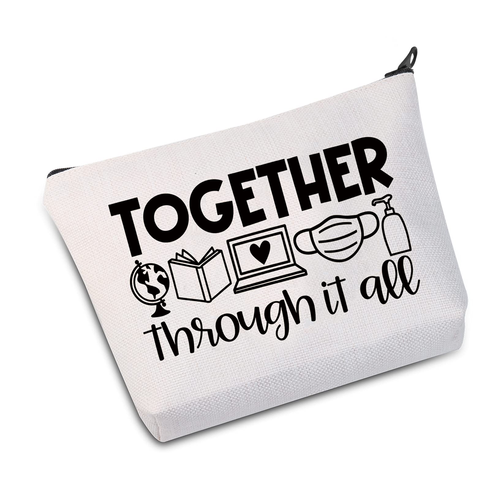 JXGZSO Teacher Appreciation Gift - Distance Learning Pouch & Makeup Bag for Educators - Perfect for School Supplies, Virtual Teaching Essentials & Everyday Use