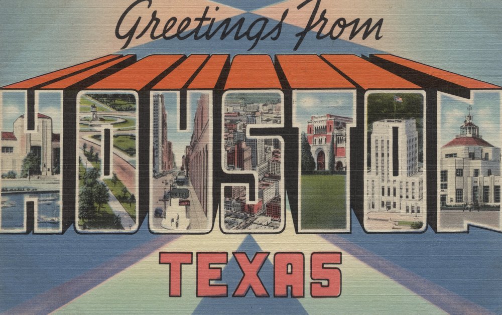 Greetings from Houston Texas - Giclee Gallery Print 16x24 Inch Wall Art, Travel Poster for Home & Office Decor | Perfect for Living Room, Bedroom or Gift