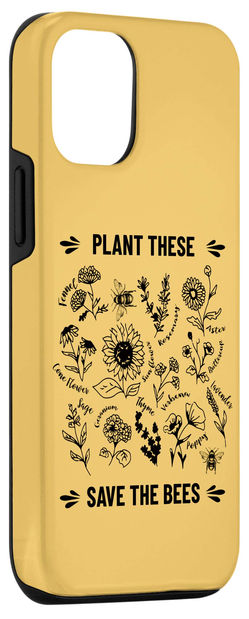 Eco-Friendly iPhone 12/12 Pro Case with Plantable Seed Paper - Support Bees & Combat Climate Change | Biodegradable Phone Cover for Nature Lovers & Environmental Activists